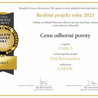 Проект Pod Bertramkou получил награду профессионального жюри 